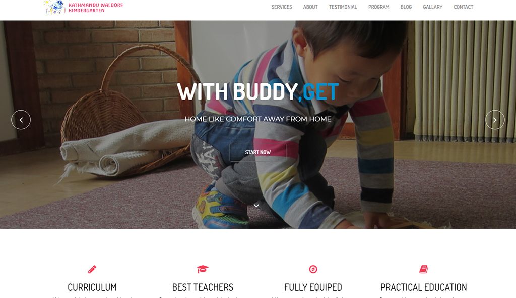 Single Page Montesorri Web Template